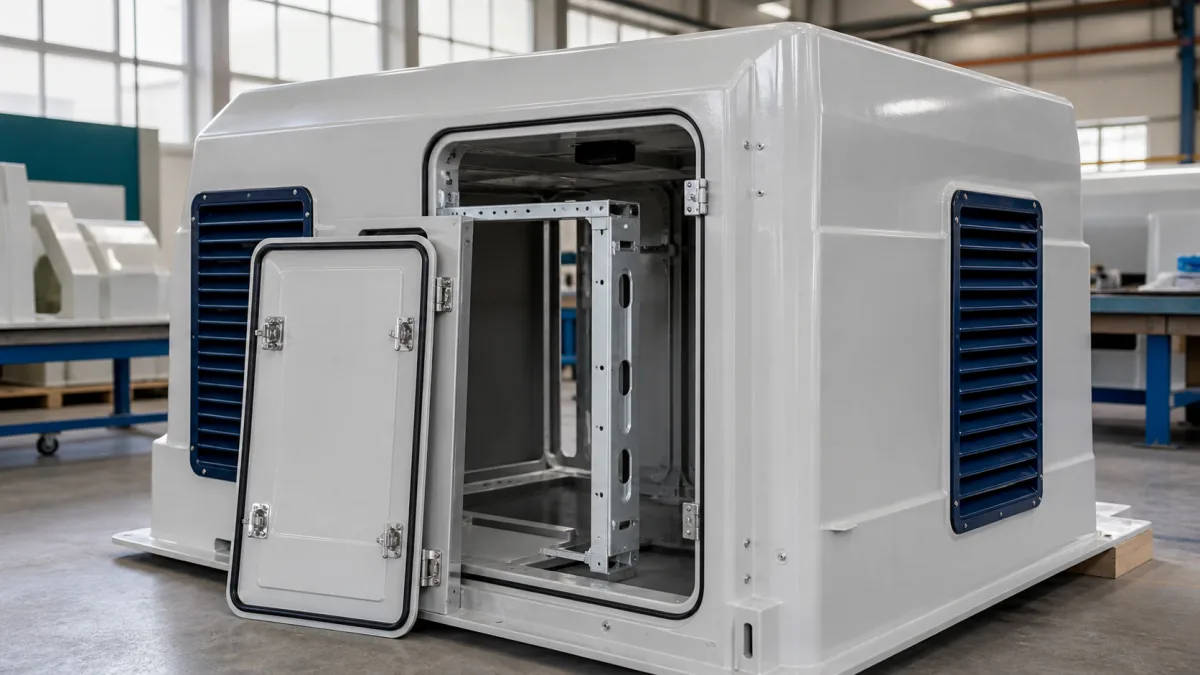 Modulaire FRP-cabines plannen voor herhaald gebruik