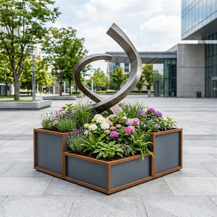 bloemen kast sculptuur