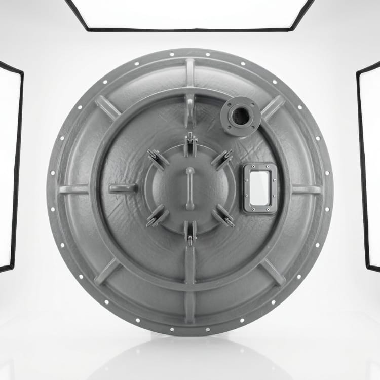 FRP chemisch proces tank kap