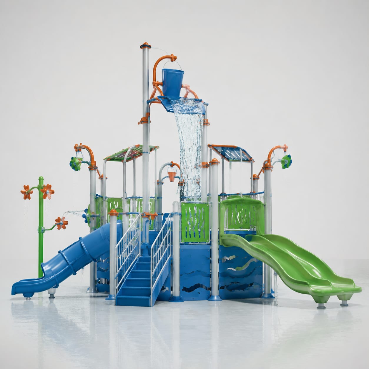 FRP spatwater zone speel constructie