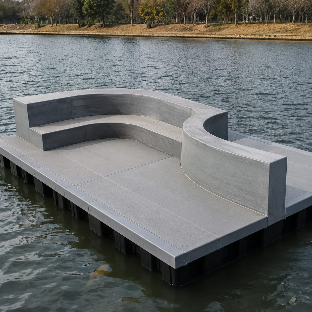 FRP waterkant zit platform